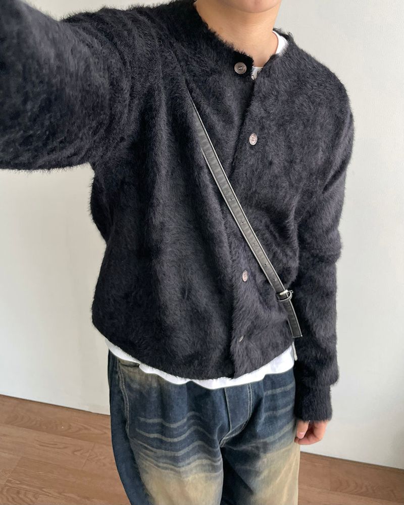 Pilling Angora Knit Cardigan