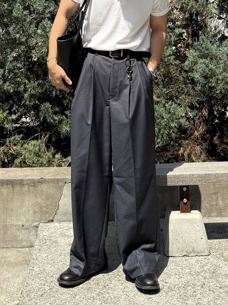 Dope ツータックワイド斜めスラックス