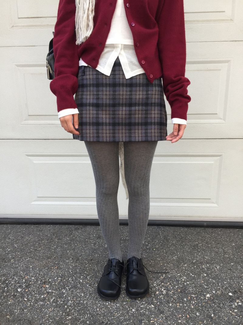DUGGY（ダギー）の「Plaid Peach Mini Skirt (2color)（Skirts）」