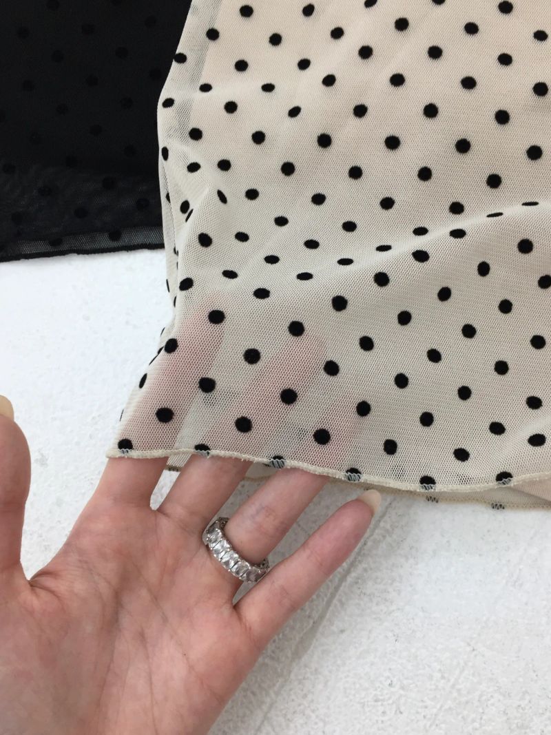 Dot Veil Mini Skirt