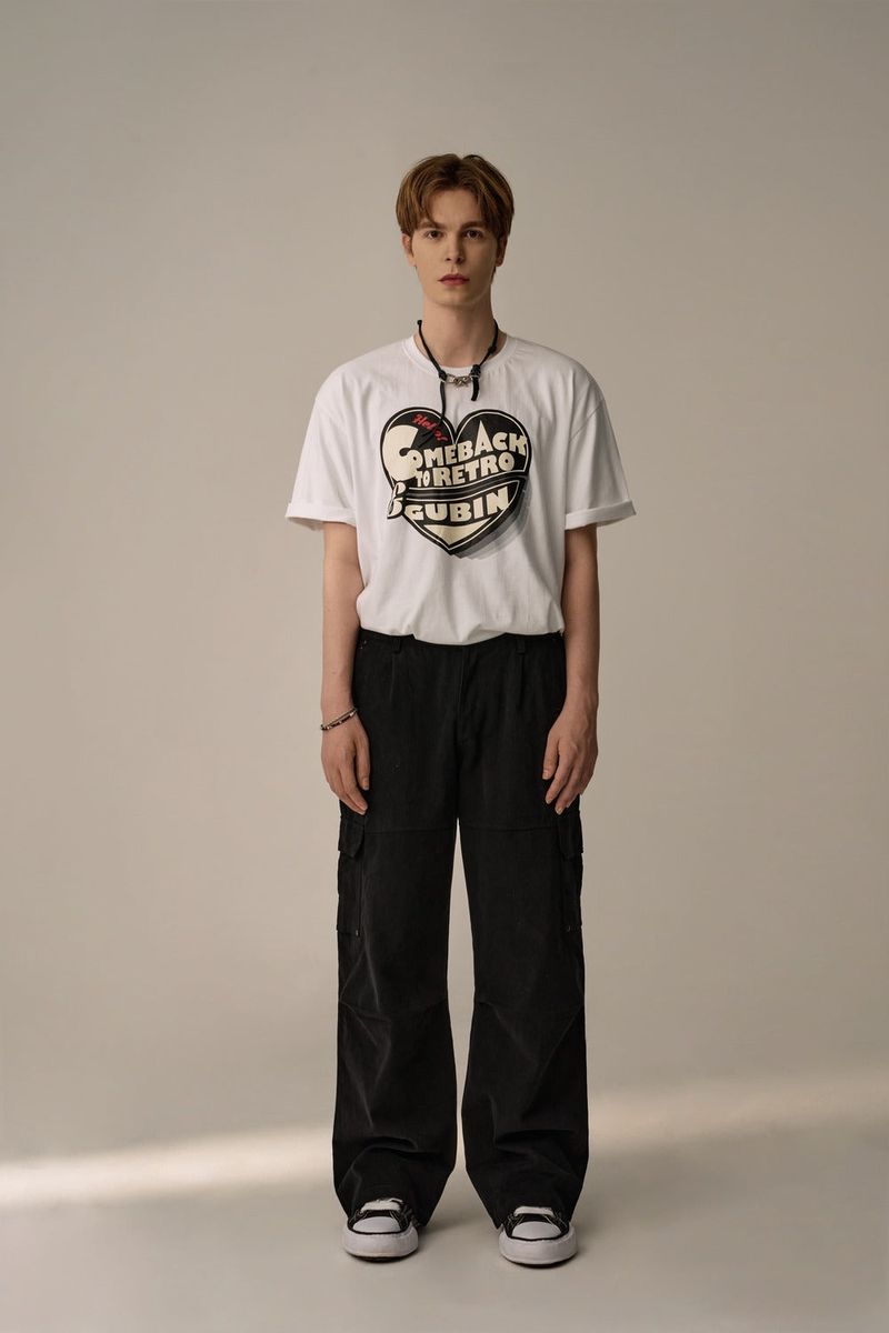 GUBIN（グビン）の「SUEDE COTTON CARGO PHANTS (BLACK)（Pants）」