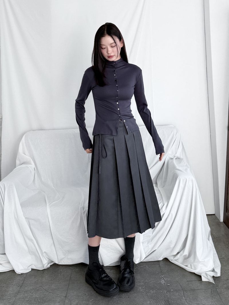 WRAP BUTTON CARDIGAN SET