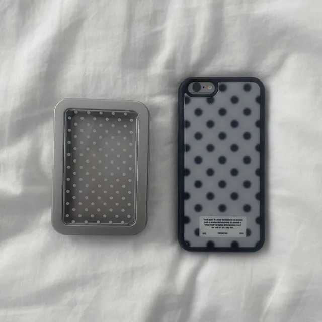 polka dots white Teen Case Iron Multipurpose Storage Box