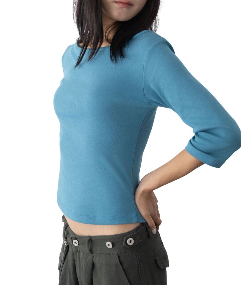Huni Boat Neck 3/4 Sleeve Tee