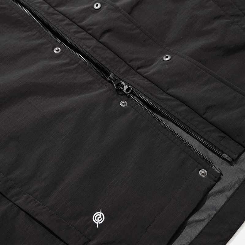 Nylon RIB Flash Line Jacket - BLACK