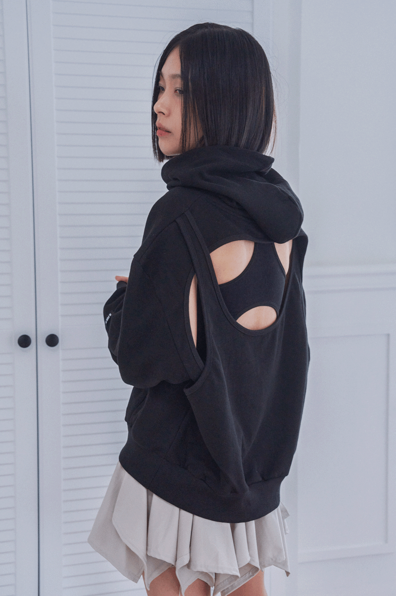 back open hoodie_black