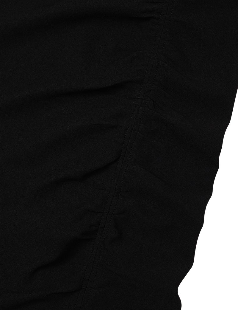 RUCHED LONG TIE SKIRT(BLACK)