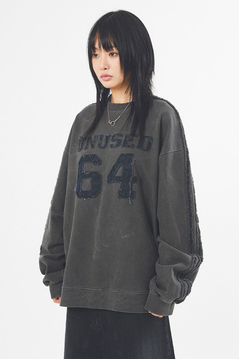 Raucohouse（ラウコハウス）の「Patch track pigment dyeing sweatshirt（Tops）」