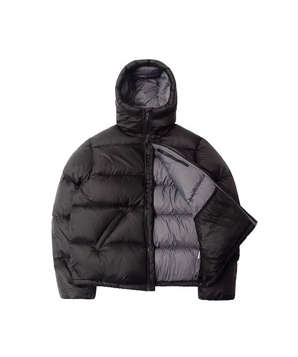 QT8 GARMENTS（キューティーエイトガーメント）の「RG Duck Down Heavyweight Hoodie Jacket (Black)（Jackets/Outerwear）」