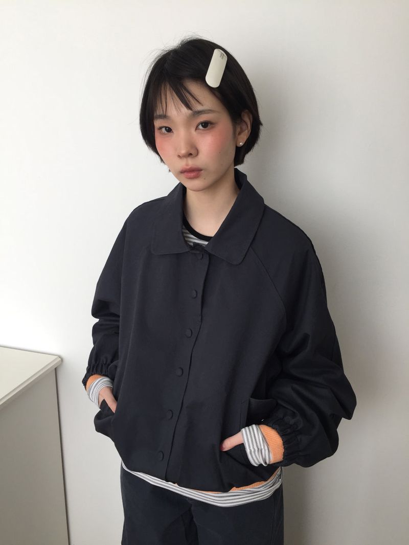 Faded Washed Curve Jacket (2color)