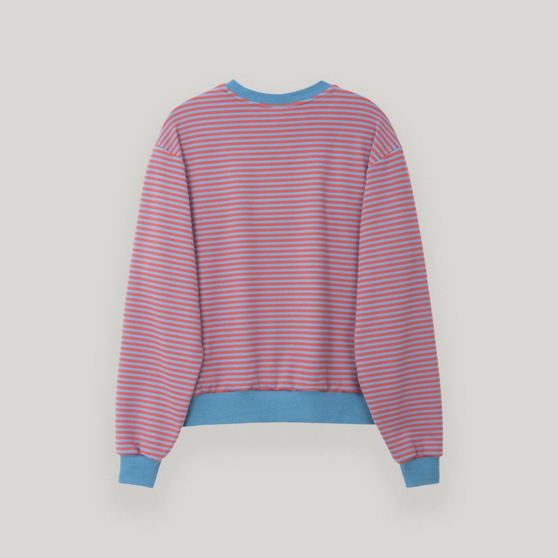 Pink/Sky Blue Stripe Fleece MTM