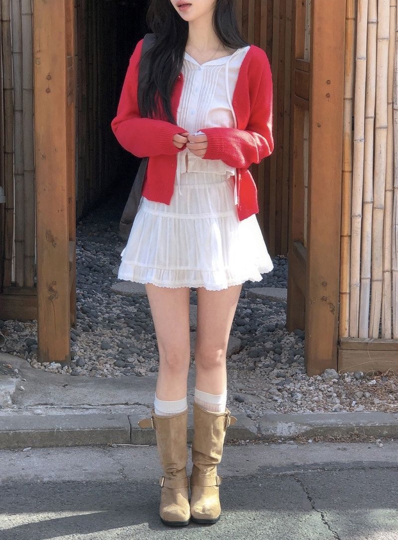 Shirring Buckle Middle Boots (2color)