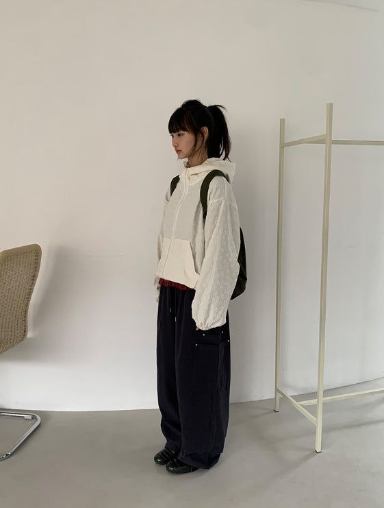 Hibamp Wide Cargo Banding Pants