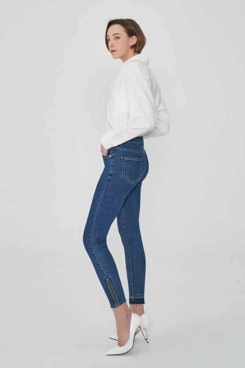 DARK BLUE SKINNY JEAN[6868]