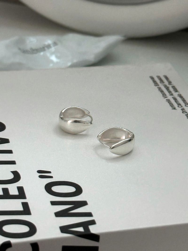 925silver] Slit one touch earring