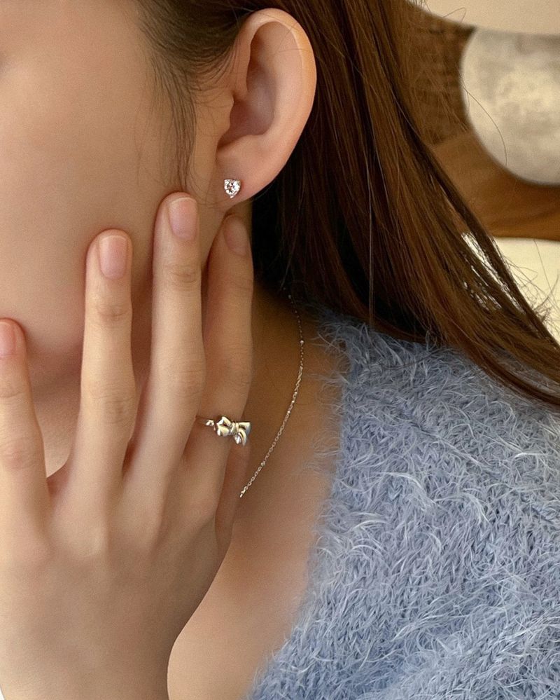 Bijou cubic earring (silver)