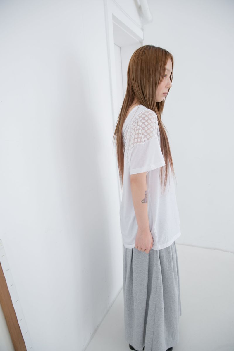 shirring banding long skirt(3colors)