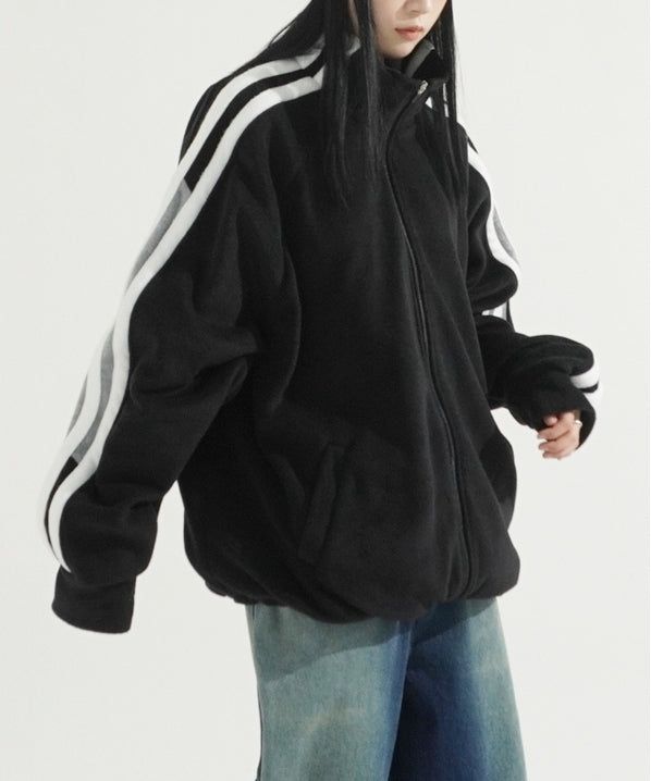 Side Track Over-fit Fleece zip-up Jacket