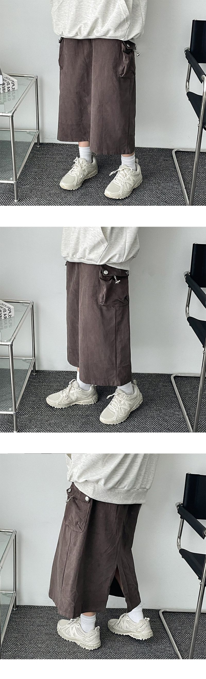 Lacotant String Banded Back Slit Long Skirt