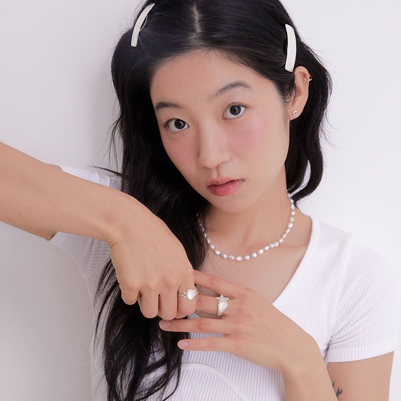  【MADE】 vivid pearl short necklace