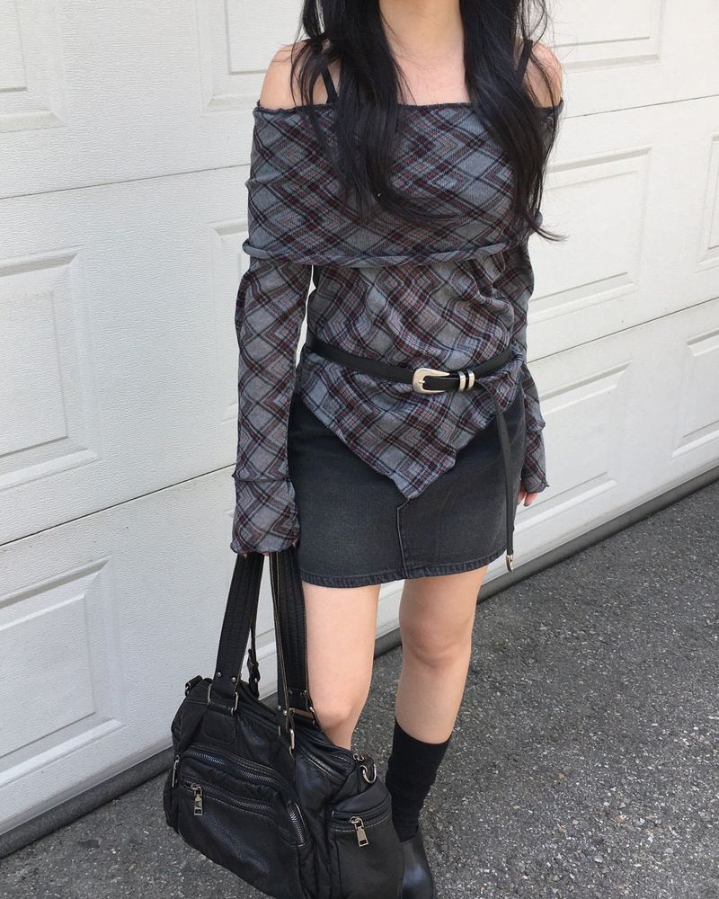 kyoive(コイブ)の「Dark denim mini skirt(Skirts)」