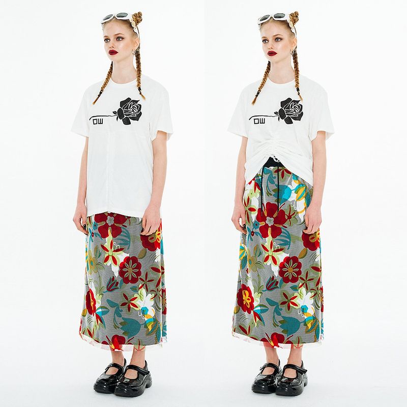 Sleeping Rose T-shirt [White]