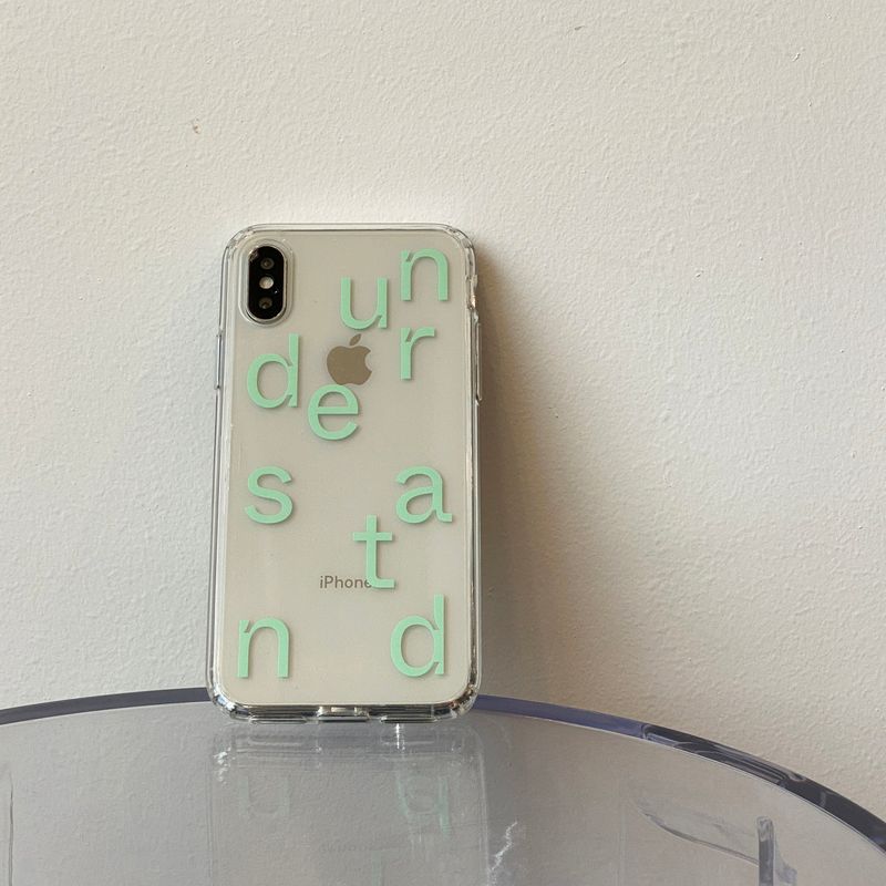 understand lettering jelly case green