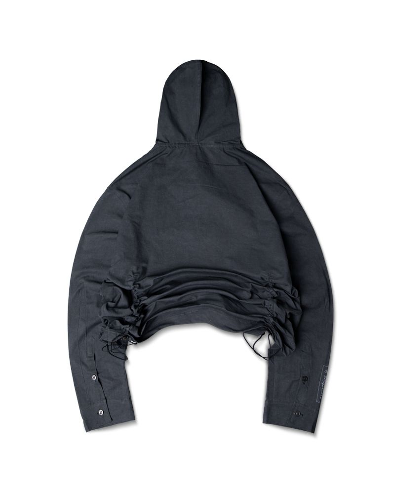 TMPRARY NAVY HOOD SHIRT