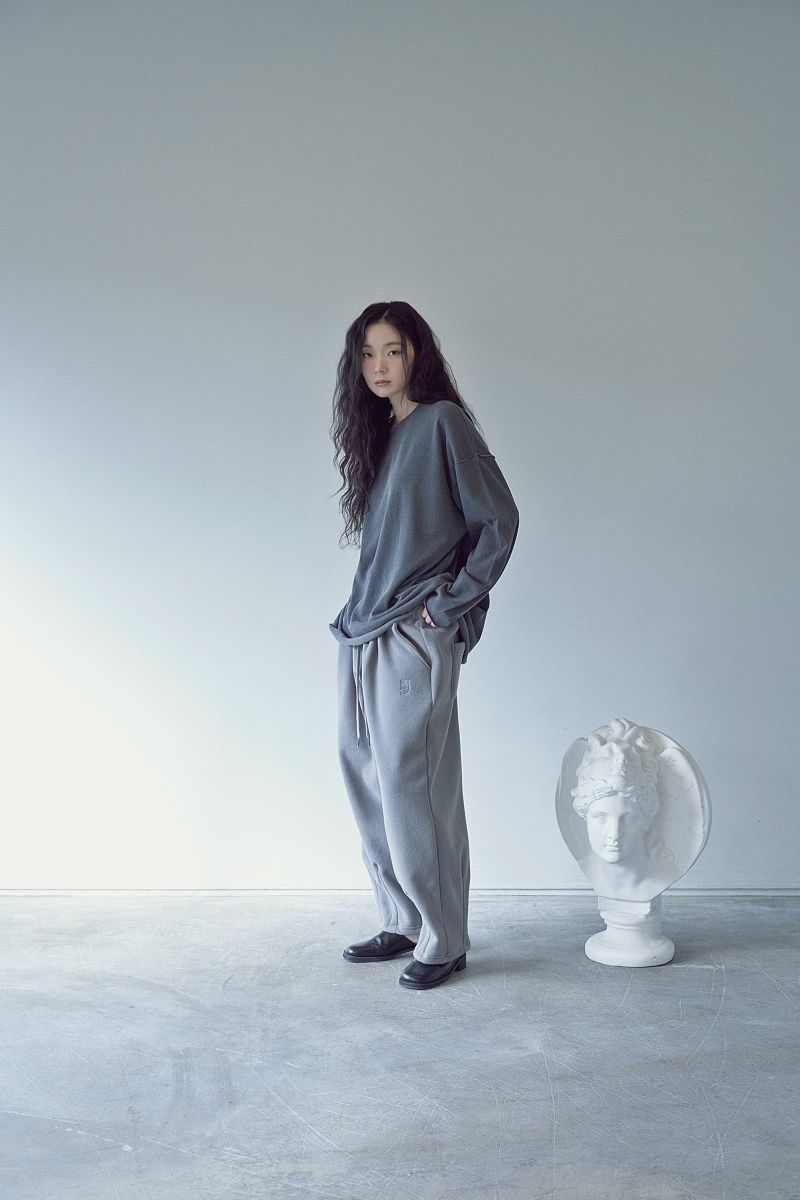 2-LAYER MICRO FLEECE SWEAT PANTS (Gray)