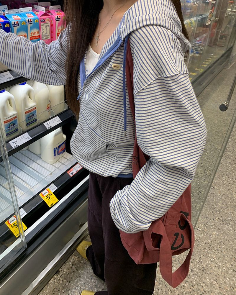 [ORIGINAL] Clover Stripe Hood Zip-Up