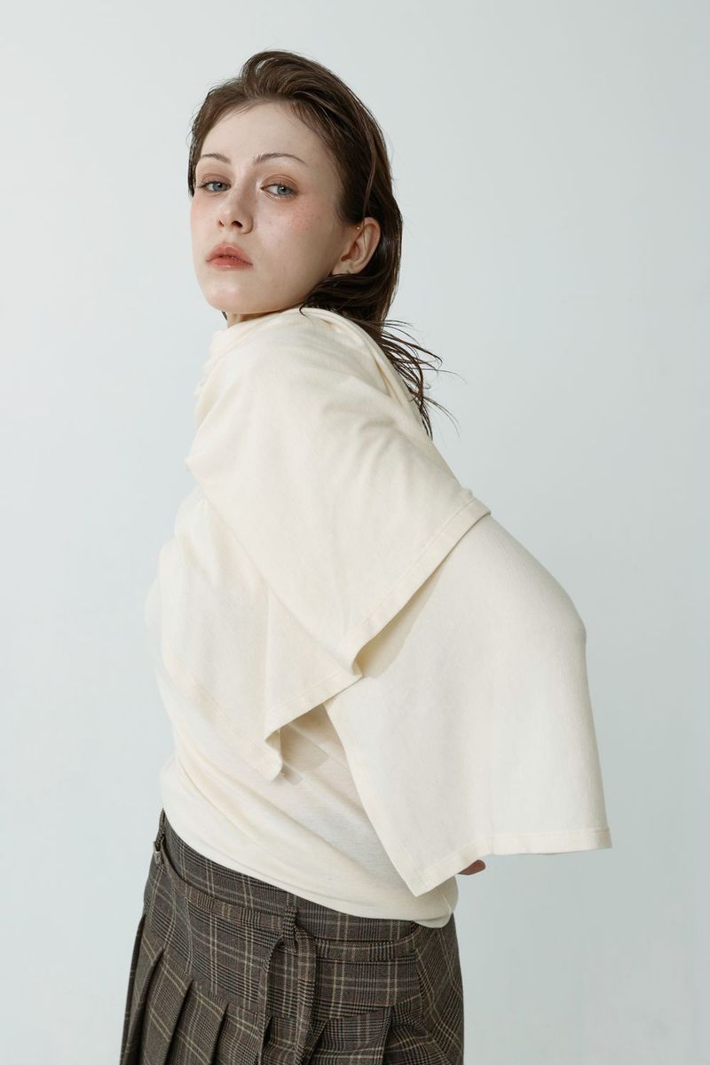 CAPE T-SHIRT COMBI SETUP_IVORY
