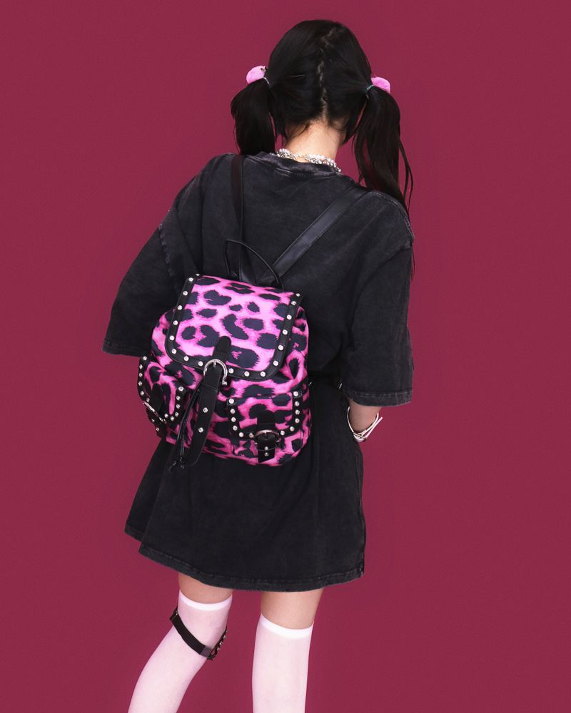 pinky leopard gyaru-! backpack