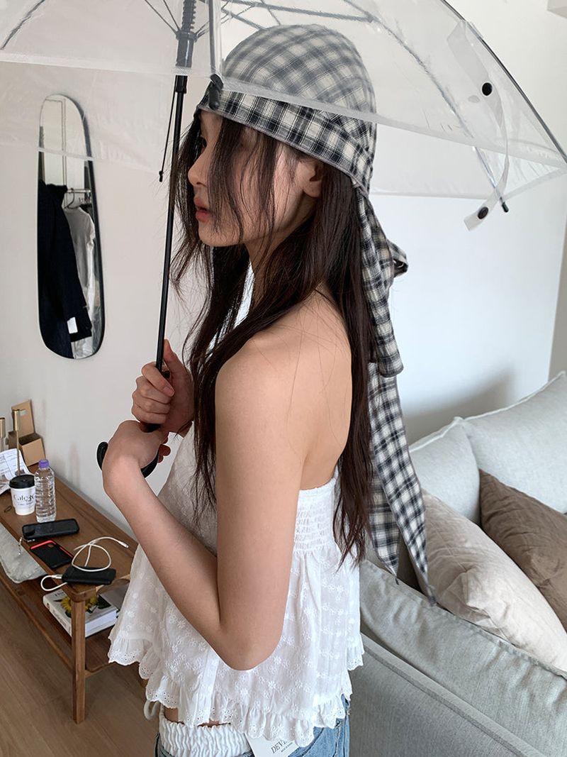 CHECK HAIR SCARF (2C)
