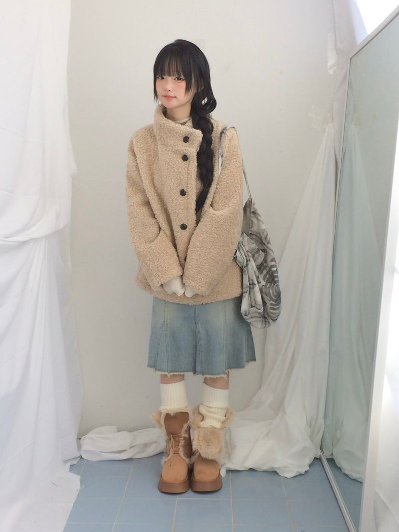 Suede Rabbit Fur Boots