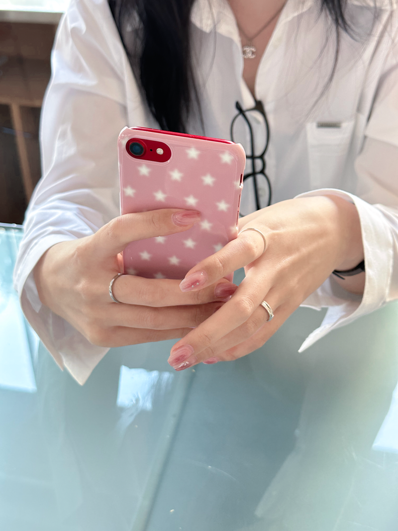 tiny weather（タイニーウェザー）の「star hard case-pink（Smartphone Accessories）」