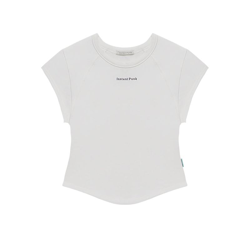 INSTANTFUNK（インスタントファンク）の「Logo-embroidered slim T-shirt（Tops）」