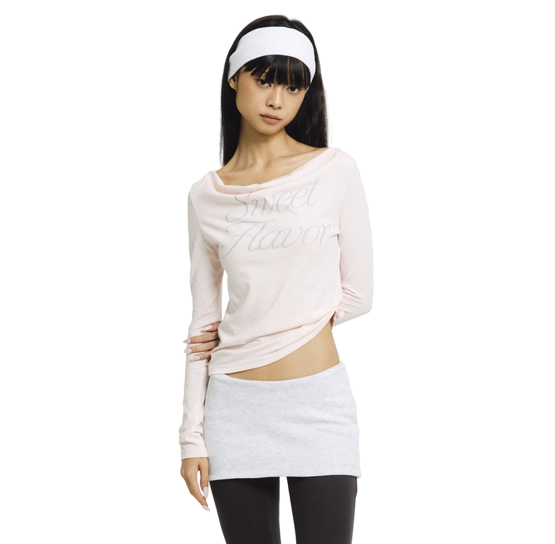 SWEET FLAVOR DRAPED TEE [3 COLORS]