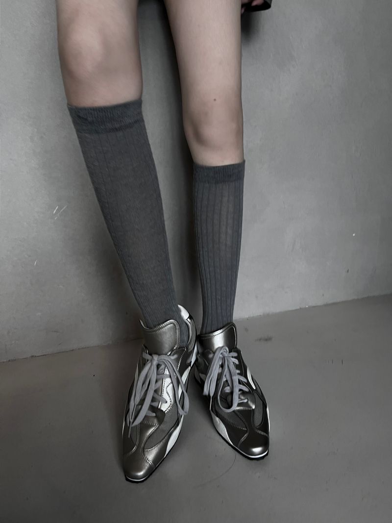 steel-edge stiletto sneaker (2color)