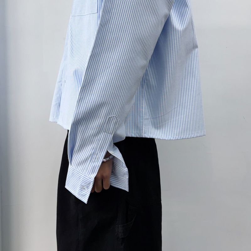 Daily Short-Length Stripe Shirt