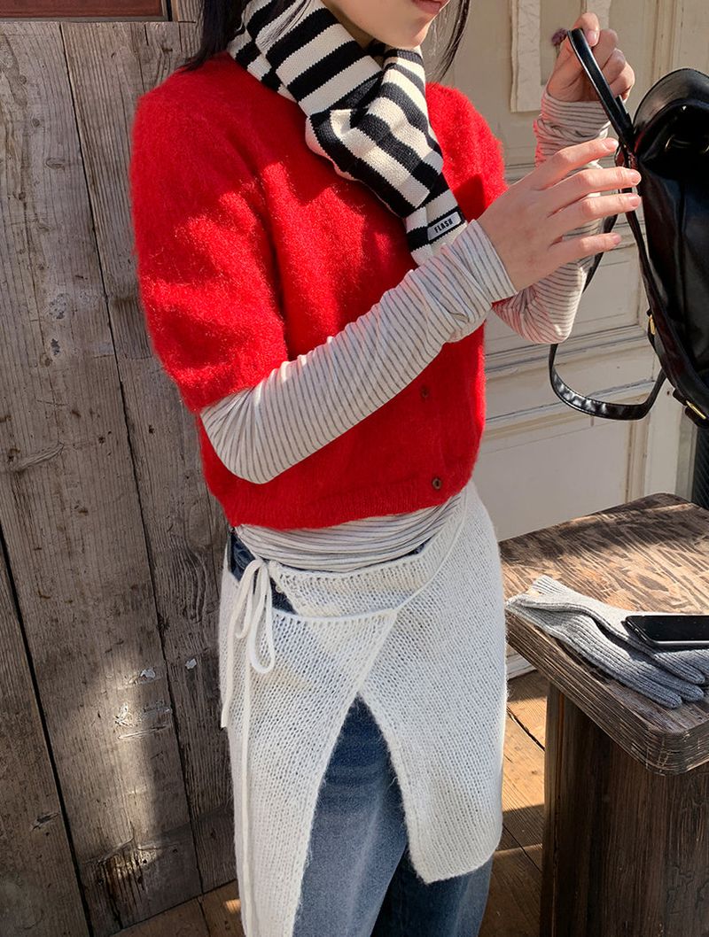 KNIT STRIPE MUFFLER (2C)