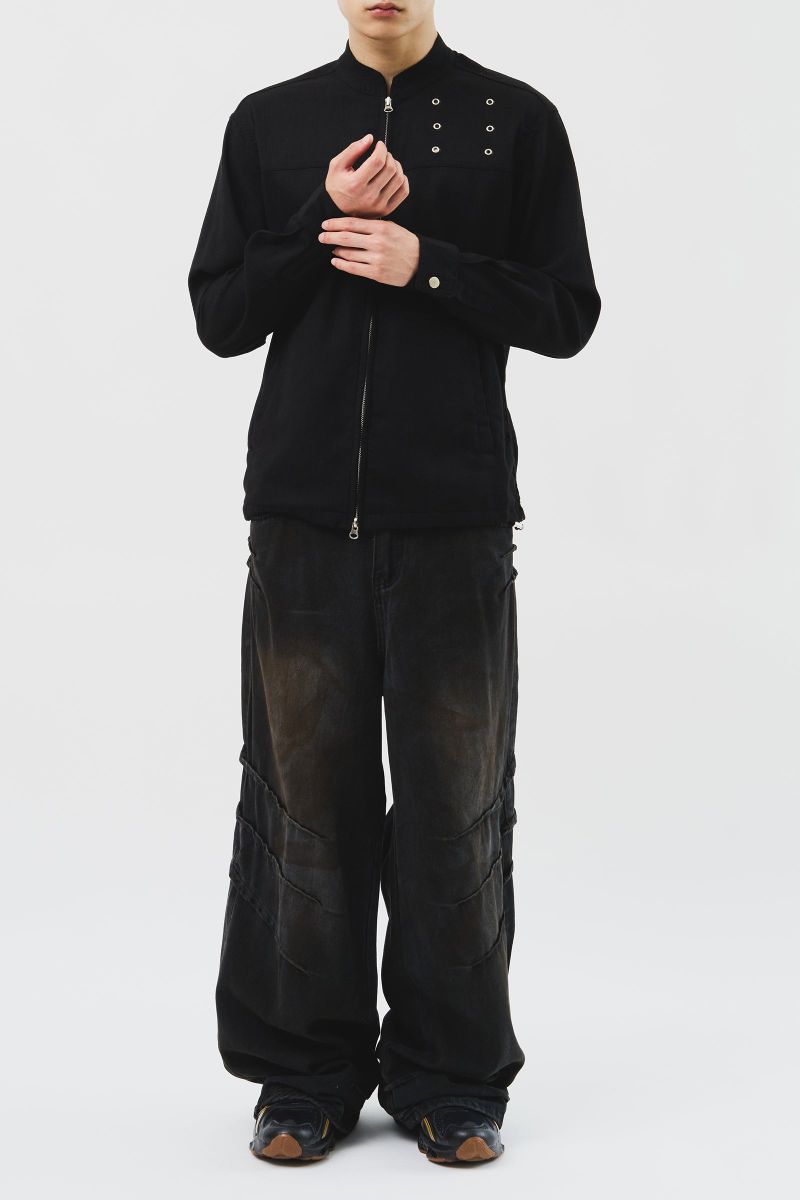 Non Collar Linen Jacket (2color)