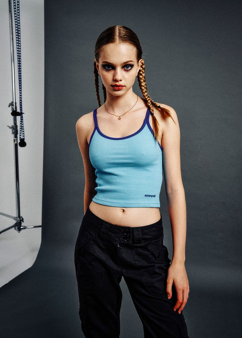 RIB SLEVELESS BLUE