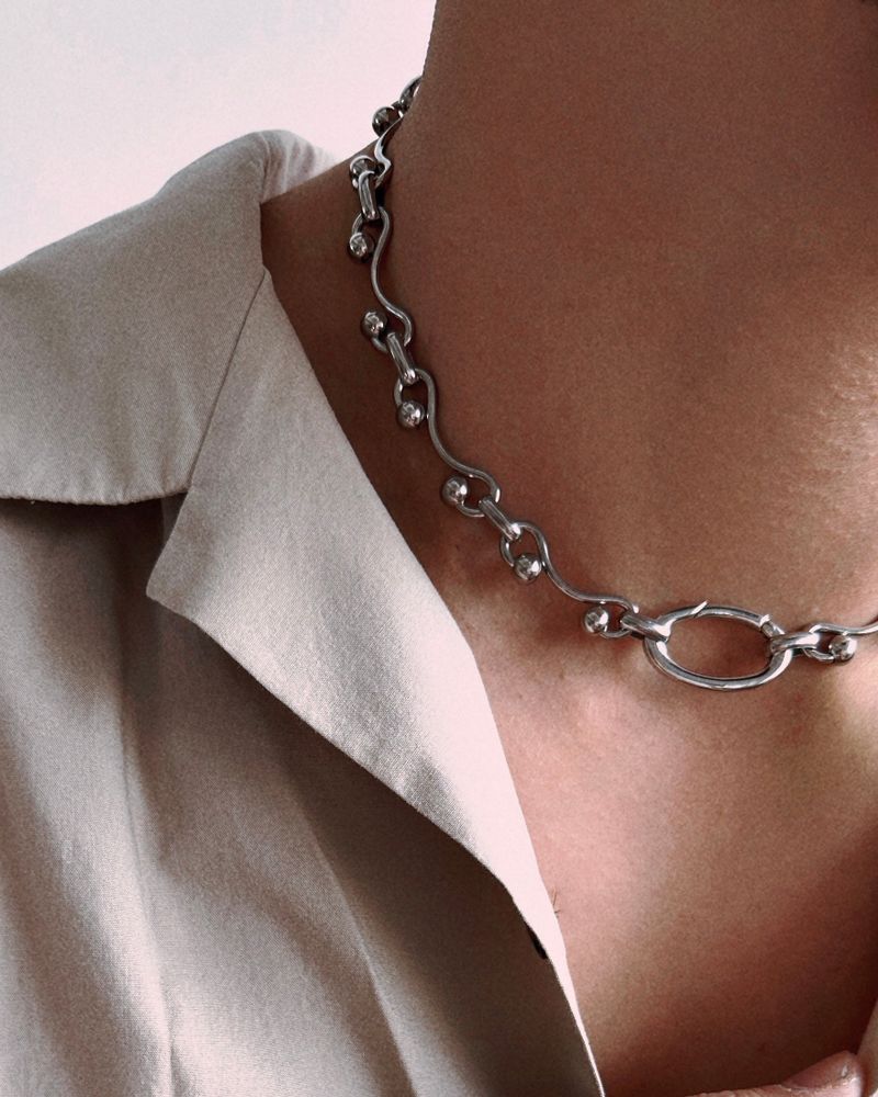 ball wave chain necklace