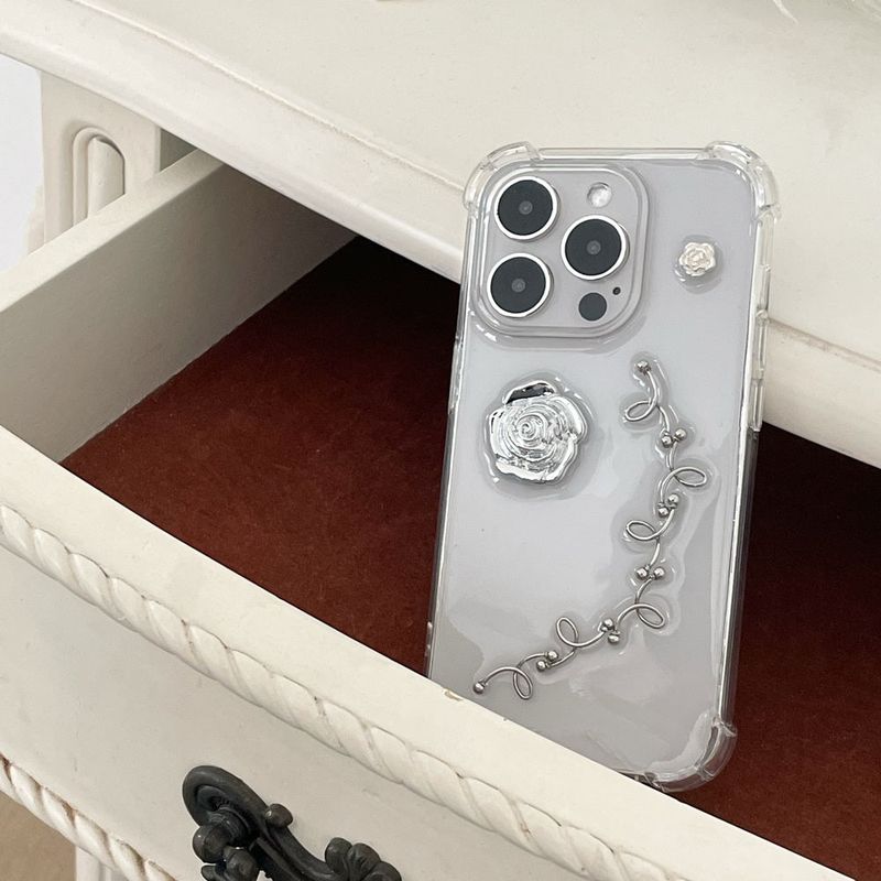 [made]silver rose ver resin case