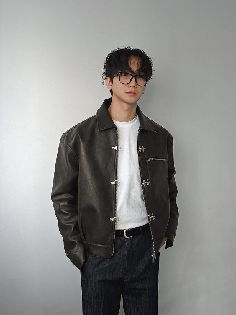 ASCLO(エジュクロ)の「ASCLO Fireman Hook Leather Jacket(Jackets/Outerwear)」