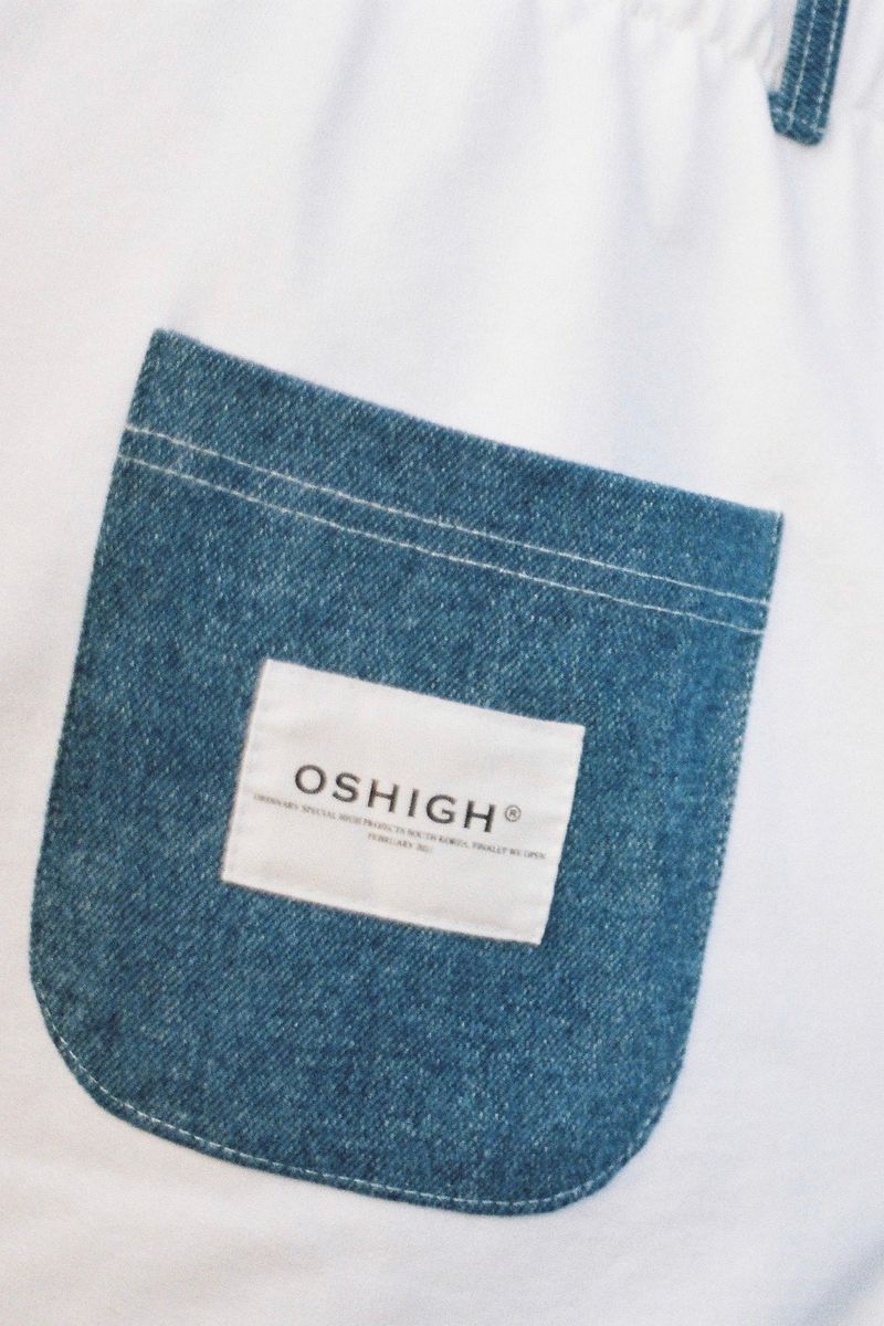 Denim Mix Jogger (White)