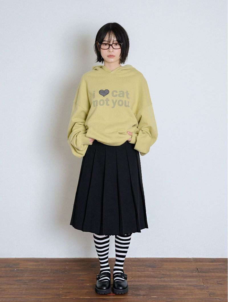 DOUBLE MOOD WRAP PLEATED SKIRT
