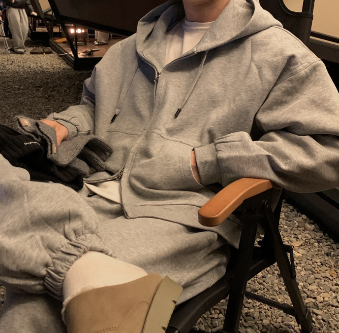 【Setup】 Aiden Winter Quilted Sweatshirt Padded Setup