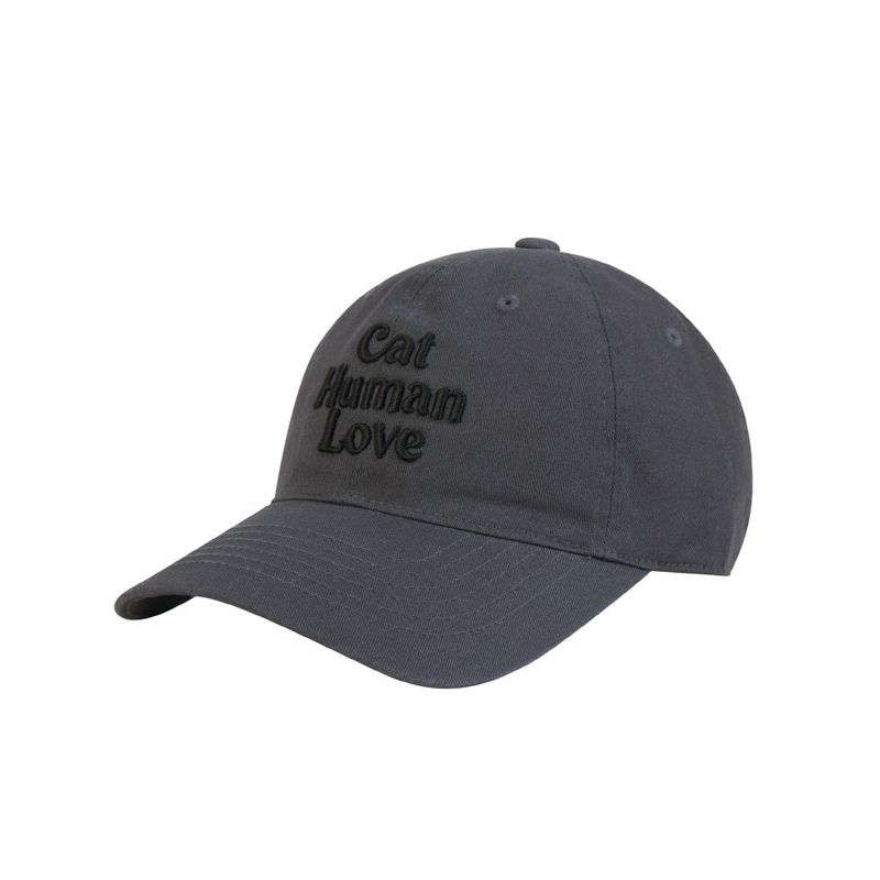 Human & Cat(ヒューマン&キャット)の「CAT HUMAN LOVE BALL CAP_CHARCOAL(Hats)」