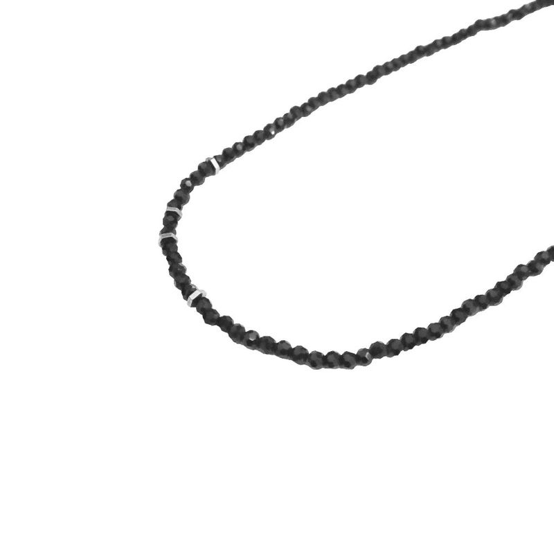 Men's Necklace Black Beads_CLEF RING MODULATOR NEC